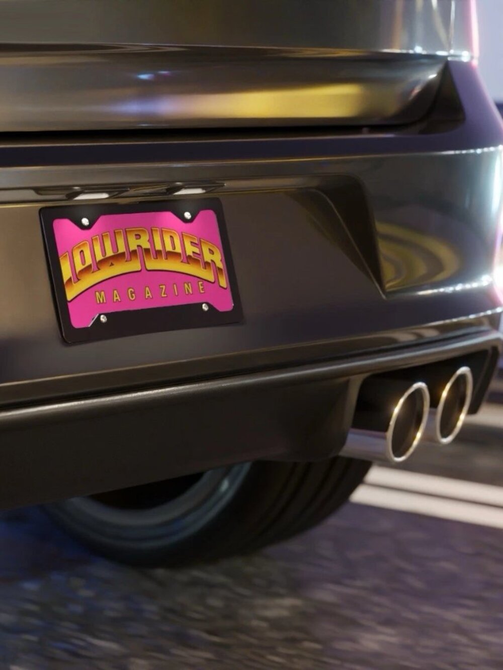 Lowrider Magazine Style License Plate 12x6 Aluminum Car Tag Classic Custom Chevy - Picture 3 of 5